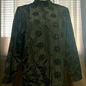 Unique, Tailored made tunic with embroidery.